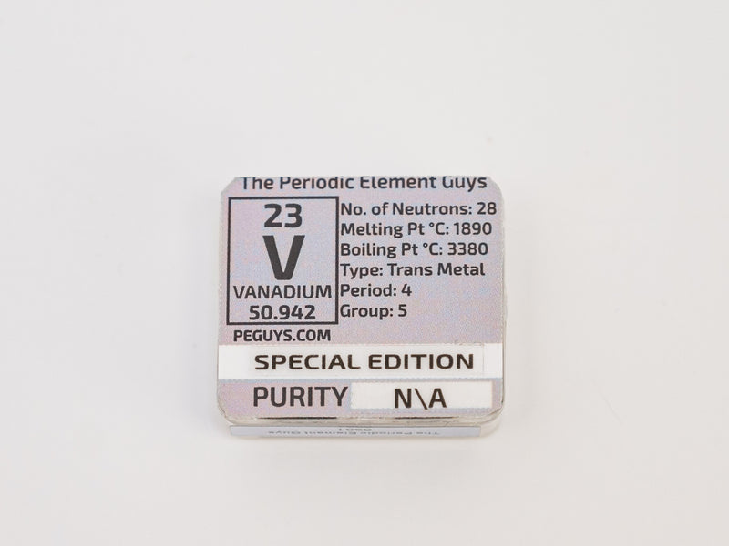 TWINS Tile!  Vanadium INGOT and Pellets in One Tile 99.9% Pure - The Periodic Element Guys