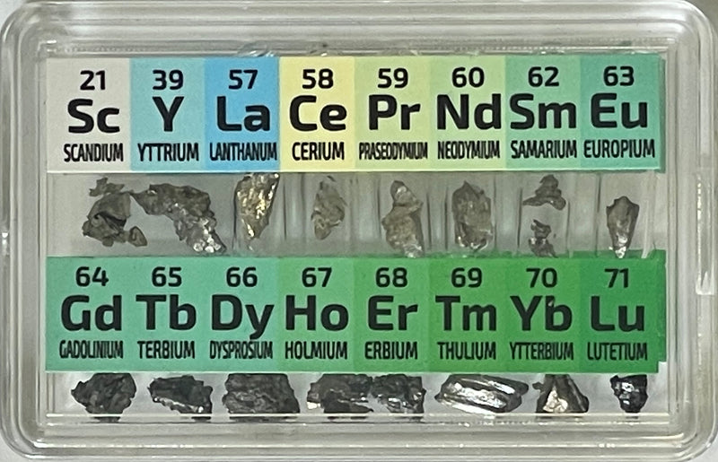 Metal Element Set Micro Rare Earth Metal Element Set with Lanthanum Cerium Pr Nd Sm ...