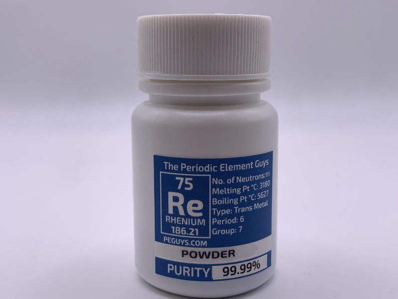 Rhenium Powder 99.99% Pure 100 Grams - Amazing Value! - The Periodic Element Guys