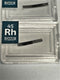 Rare Pure Rhodium Foil Strip 99.9% 10mm x 1mm x 0.025mm in Periodic Element Tile - The Periodic Element Guys