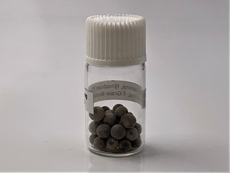 1 Gram 5% Rhodium on Alumina 3 mm Spheres pellets - The Periodic Element Guys