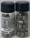 Titanium Rods / Pellets 99.99% 20 Grams in our Labeled Periodic Element Bottle