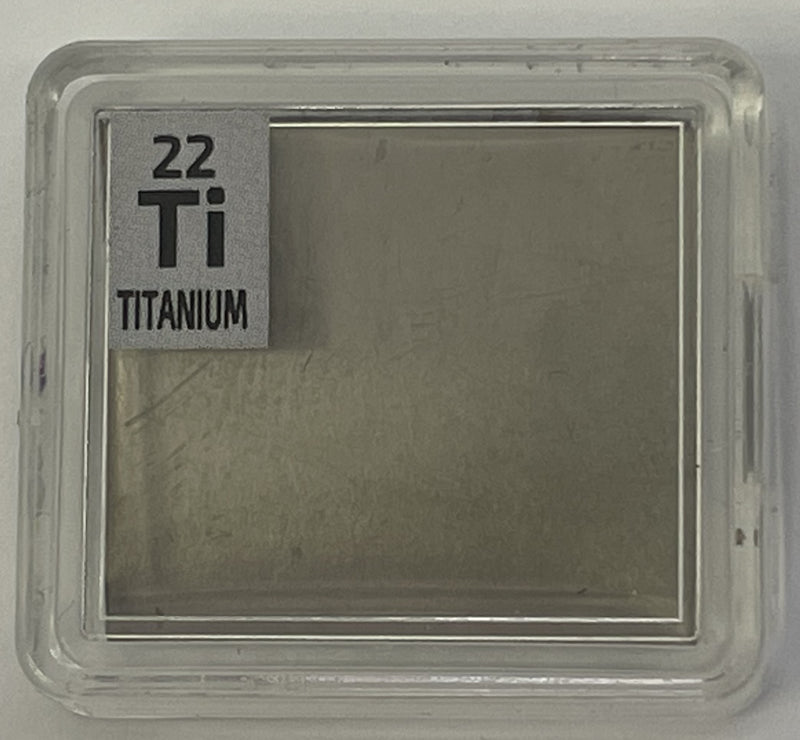 Titanium 99.9%  Foil, Pellets, Ingots, Crystal,  in our new thick Periodic Element tiles