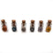 6 Miniature Cork bottles filled with 24K Gold,.999 Silver Copper Platinum Palladium Tin - The Periodic Element Guys