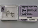 Palladium/ Iridium/ Platinum/ Gold Metal Wire 99.9% 0.20 Grams in a Periodic Element Tile WIRED ELEMENTS Edition - The Periodic Element Guys