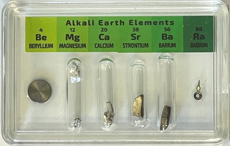 Micro Alkali Earth Metal Element set with reactive under argon Beryllium Barium Strontium