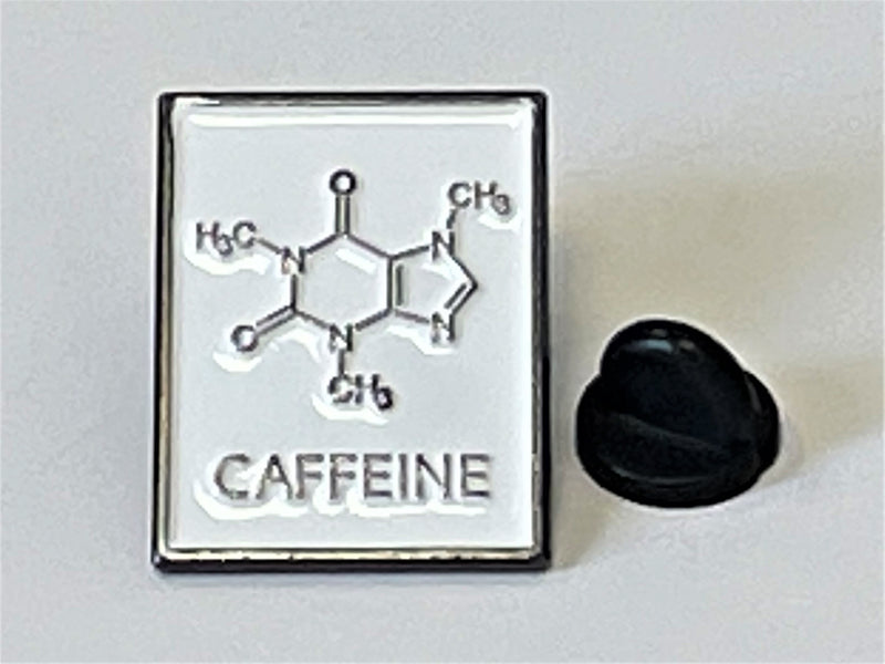 Dopamine, Caffeine, Serotonin Molecular Structure Enamel Pin Badge - The Periodic Element Guys
