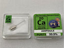 Calcium Metal in Glass ampoule under argon, Clean and Shiny 99.9% in a Periodic Element Tile - The Periodic Element Guys