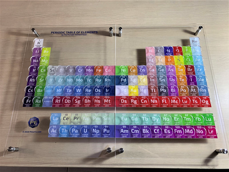 Acrylic periodic table elements Display Museum Quality for 22mm Dia Vial bottle - The Periodic Element Guys