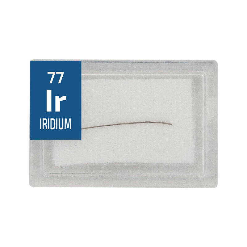 Iridium Metal Wire Sample 99.99% Pure in a PEGUYS Periodic Element Tile. - The Periodic Element Guys