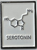 Dopamine, Caffeine, Serotonin Molecular Structure Enamel Pin Badge - The Periodic Element Guys