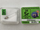 Strontium Metal in Glass ampoule under argon, Clean and Shiny 99.9% in a Periodic Element Tile - The Periodic Element Guys